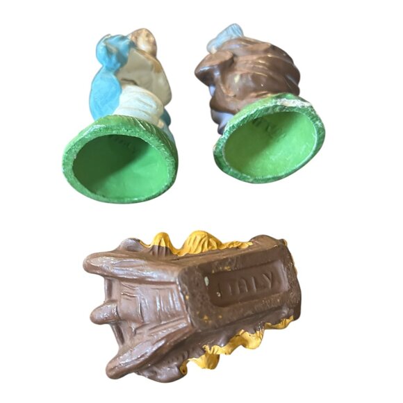 Vtg Italian Plaster Nativity Set Mary Joseph Baby Jesus 1950s Italy Stamp Creche - Picture 7 of 10